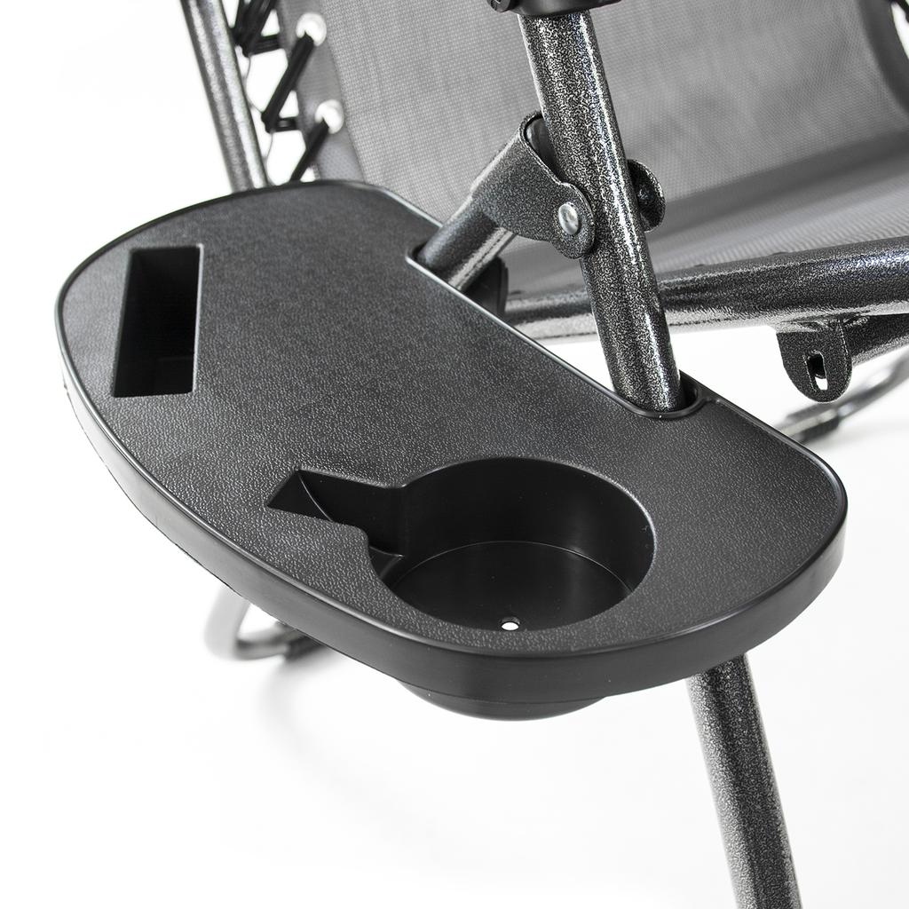 Folding Garden Lounger Armchair, Zero Gravity, Tourist, Graphite