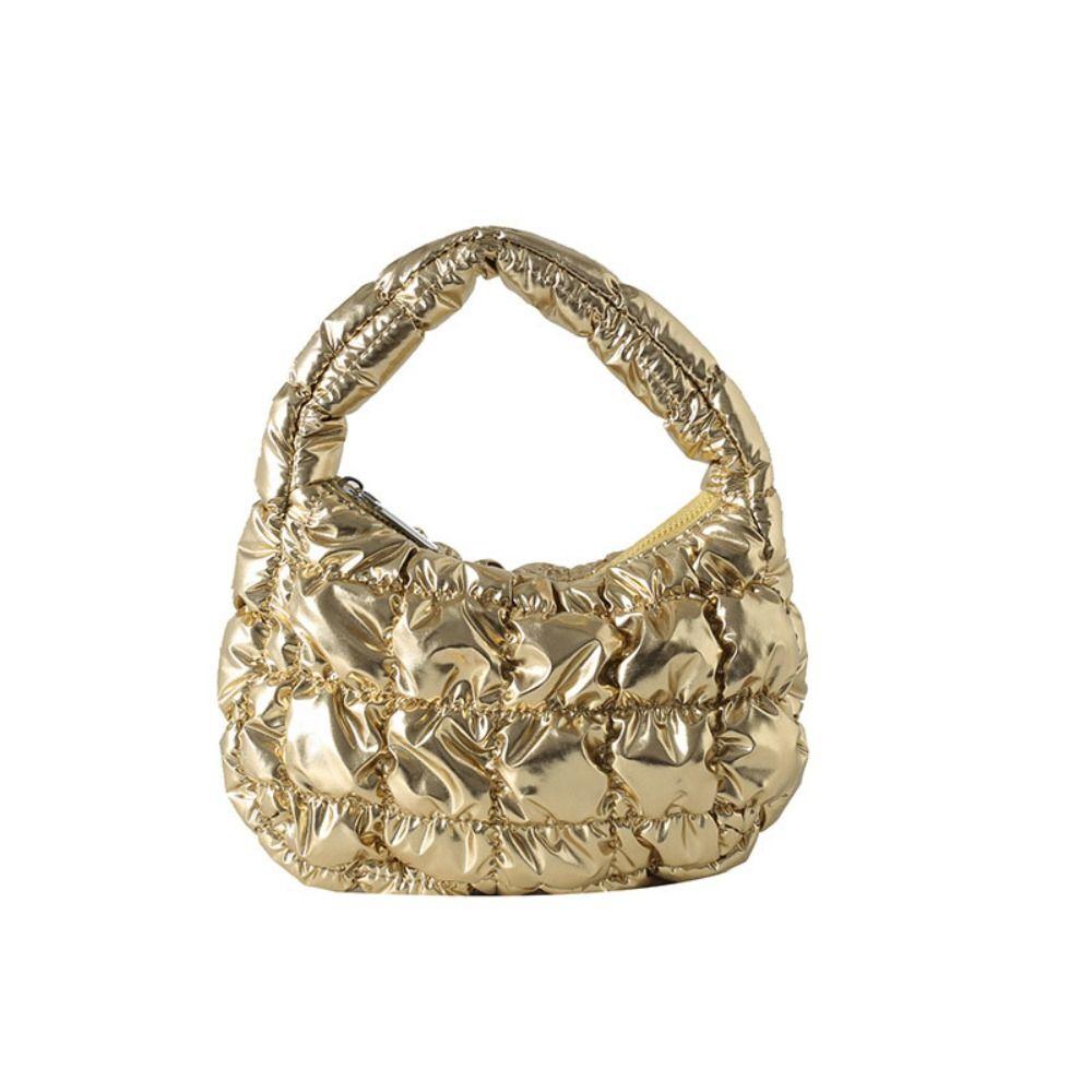 Mini Cloud Bubble Handbag Nylon Underarm Bag Sweet Pleated Cloud Bag  Office Worker