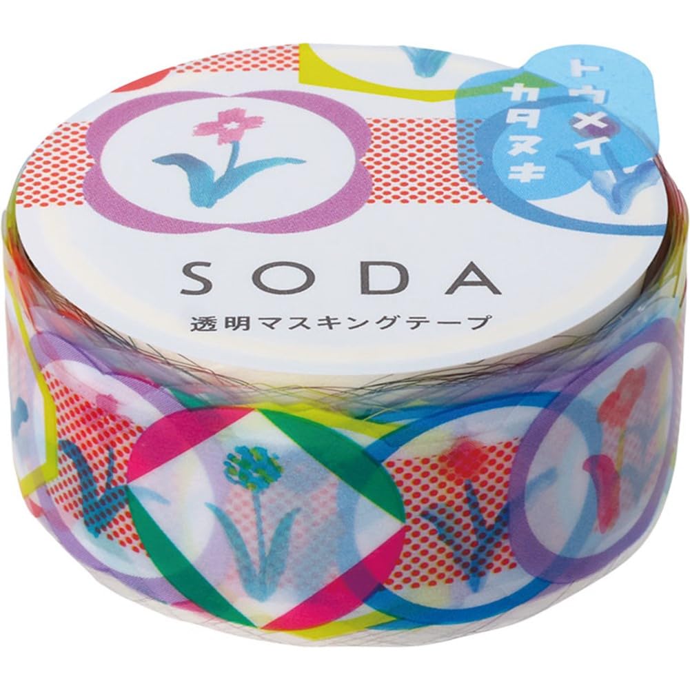 King Jim SODA Masking 20mm Patch Tape, Transparent, Wide, Design, CMTD20-005
