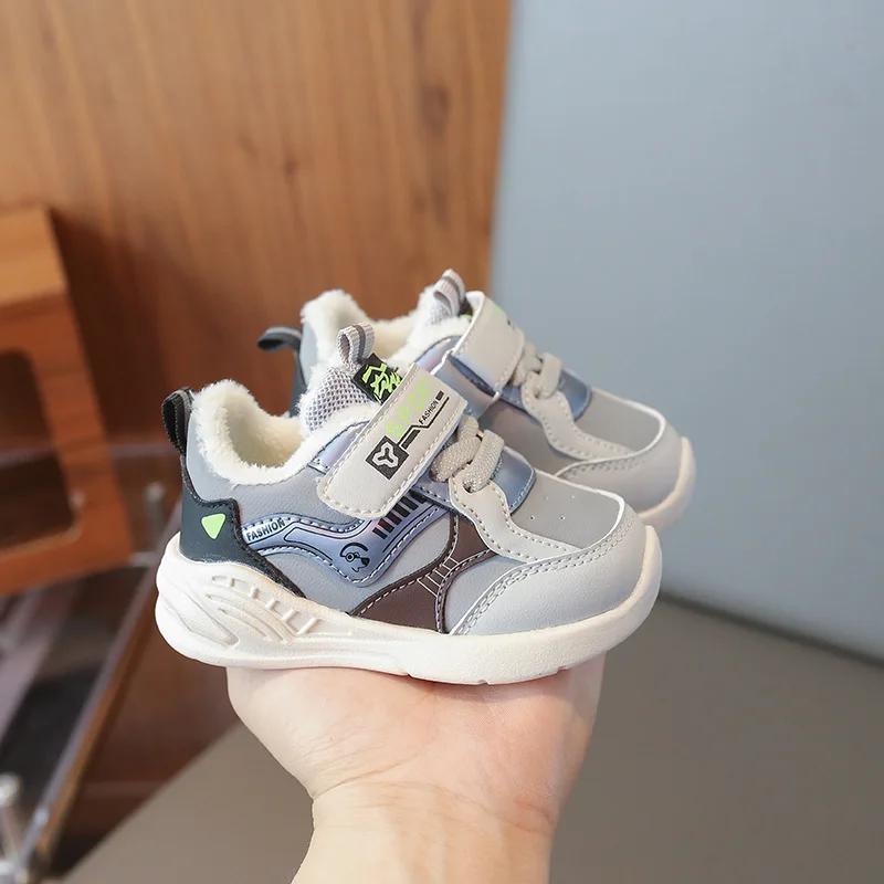 2024 New Baby Shoe Child Sneakers for Newborn Baby Toddler Shoes Fashion Antiskid Casual Shoes Waterproof Cotton Leather Shoes