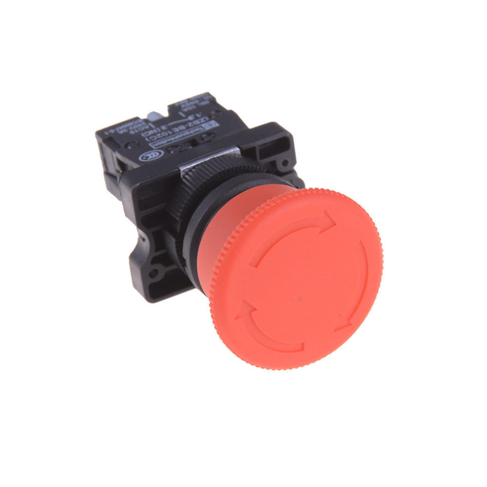 1 db Xb2-Es542 22 mm-es NC piros gombafej vészleállító nyomógombos kapcsoló