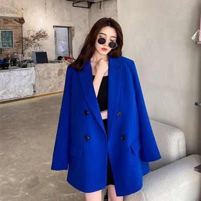Blue Suit Coat Women Spring Autumn New Loose Leisure Temperament High Fashion