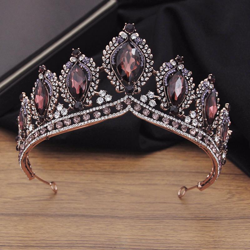 Великолепная хрустальная свадебная корона в винтажном стиле — фото 6