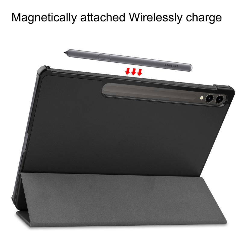 For Galaxy Tab S9FE Plus 12.4inch Tablet Case Tri-Fold Ultra-Thin Stand X610 Tablet Cover