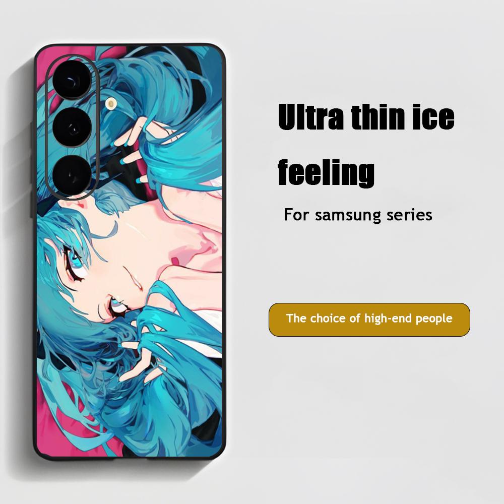 Hatsun M-MikuES Hot Anime Cool Phone Case For Samsung Galaxy S25 S24 S23 S22 S21 S20 Plus Ultra Note20 Soft Black