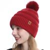 Knitted Hat Double-layer Outdoor, Fleece Cold-proof Wool Warm Fashion Pullover Hat European and American Winter Women, Knitted Hat