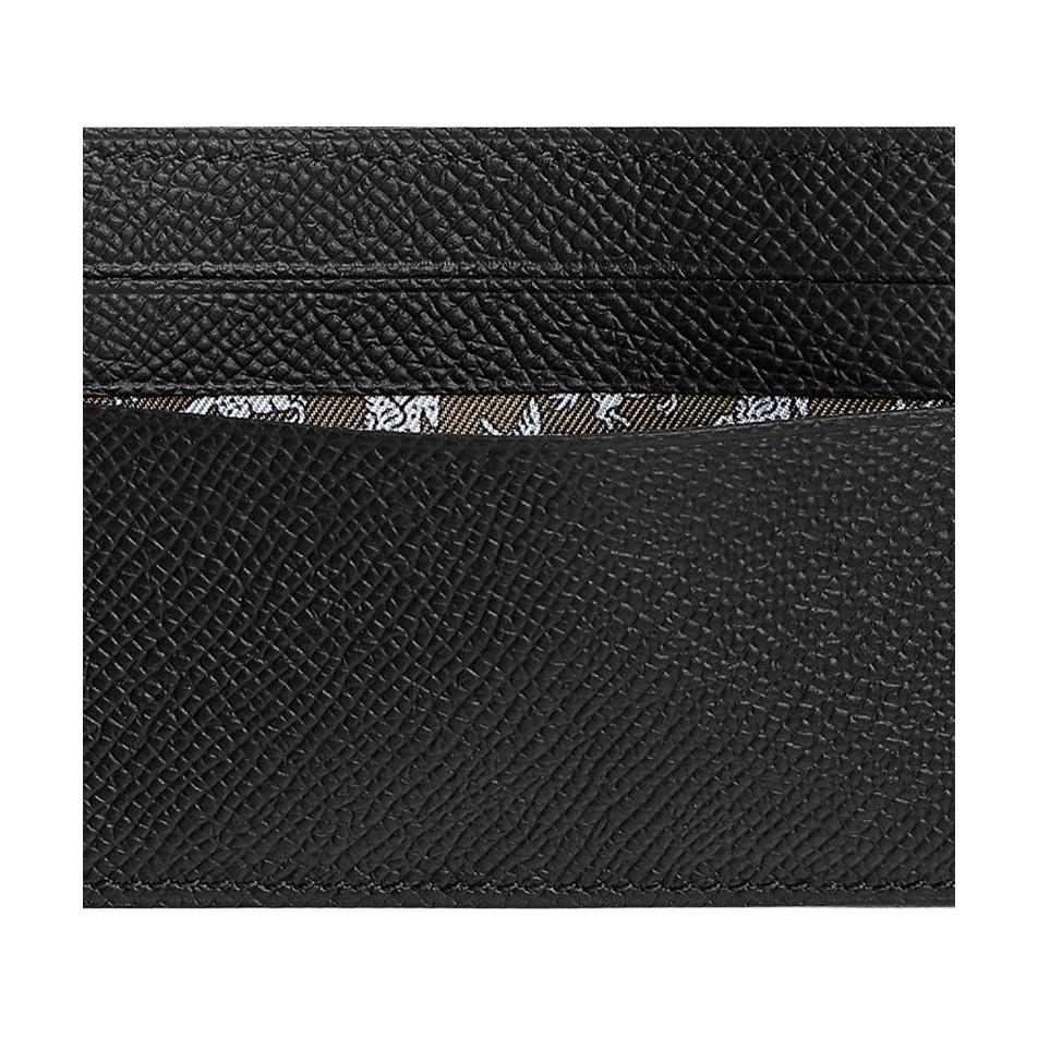 Hermes Citizen Twill Compact Silk Pattern Epsom Calfskin Card Holder Men accessories Black Verona-Green H088019CAAC