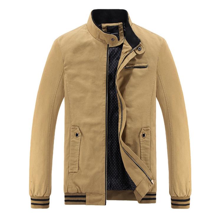 Herren Trendige Frühling Mid-Length Baumwolljacke - Leichter Casual Windbreaker