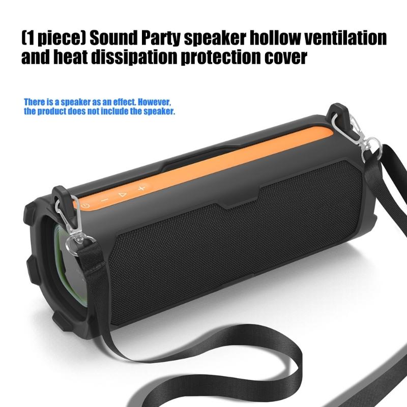 Soft Elasticity Skin Silicone Case For Sound Party Soundbox Shoulder Bag 360Degree Coverage Lightweight And Travel Friendly