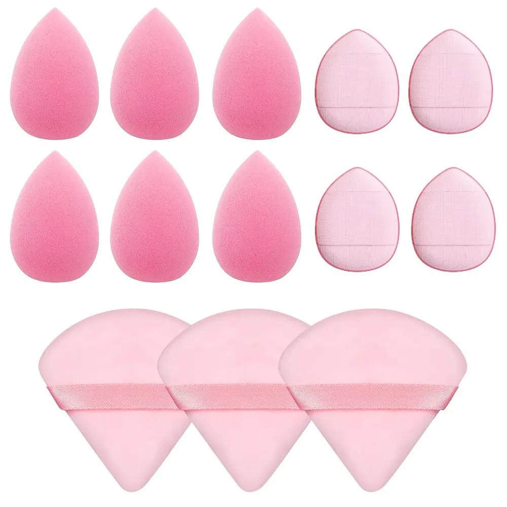 13 PSC Beauty Puff Set Large Beauty Blending  Blender Spong 3 Corners Velvet Puff  Finger Puff Makeup Foundation Makeup Tool