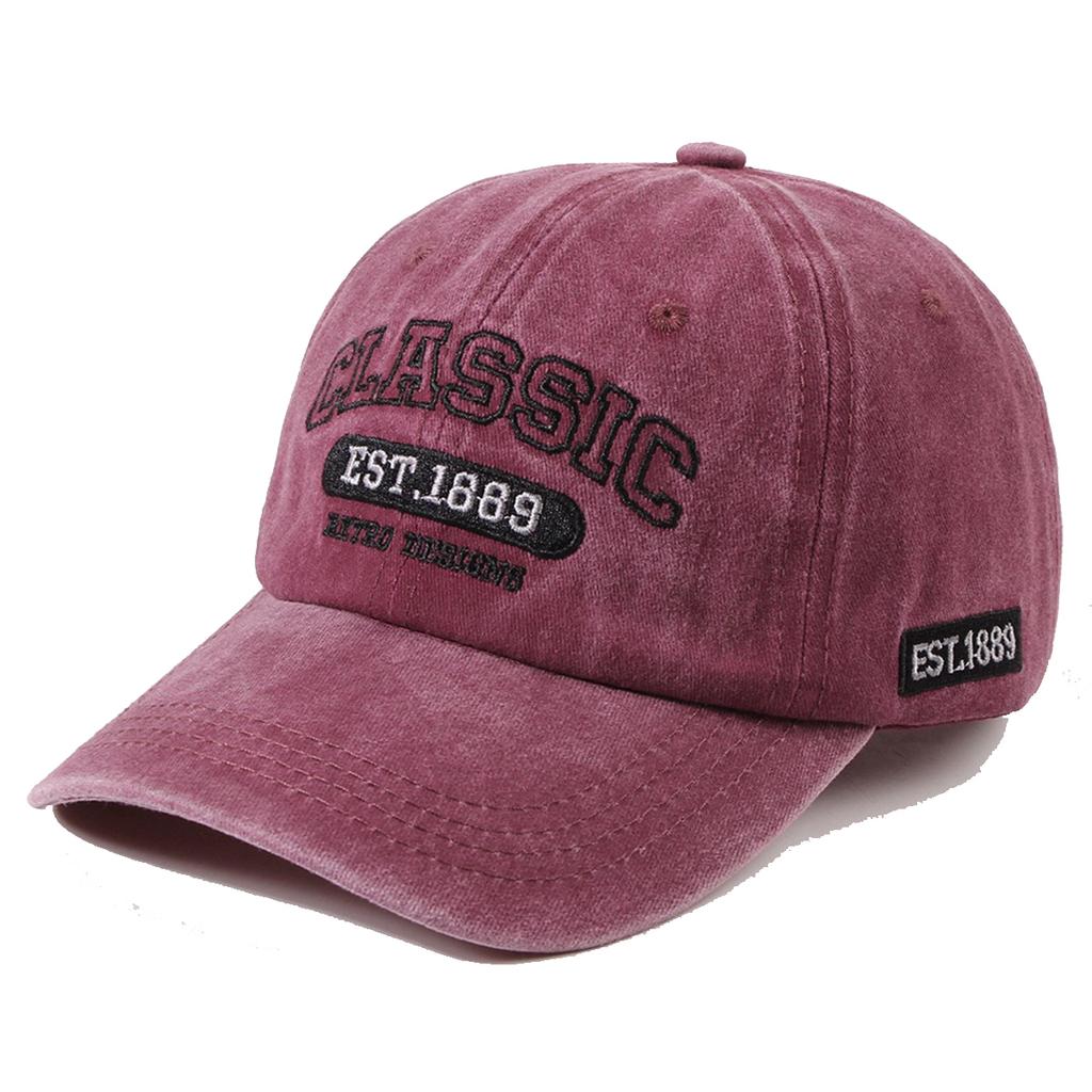 Módní Písmeno Klasická Baseballová Čepice Vintage Omyvatelná Nastavitelná Čepice Pánské Hip Hop Čepice Venkovní Volnočasové Prodyšné Čepice