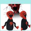 Gruseliges Horror-Spiel Plüschtier Der Gekochte Dunkler Stil Stoffpuppe Rot Schwarz
