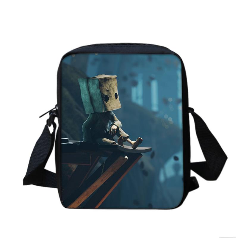 Little Nightmares shoulder bag, large capacity, lightweight, cartoon print, new school style for male and female students