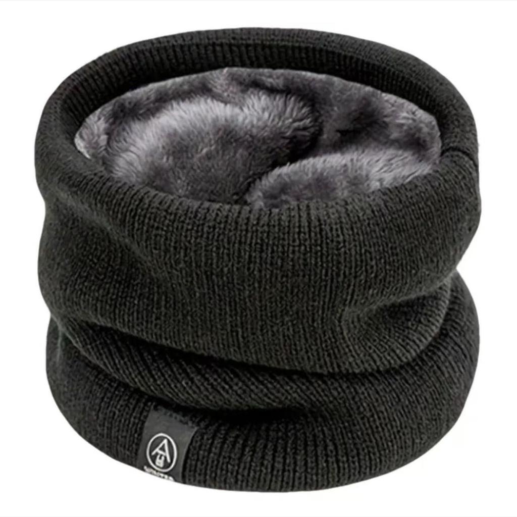 Soft Neck Warmer Winter Windproof Scarf Solid Color Windproof Cashmere Winter Ring Scarf Warm Thick Plush Warm Winter Ring Scarf