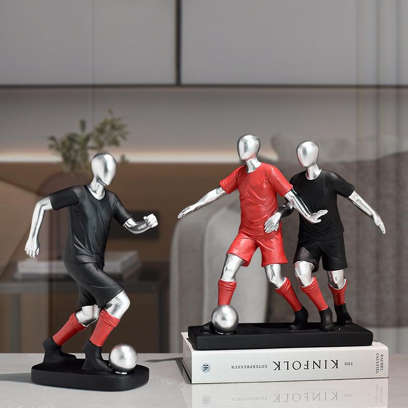 Simple and Luxurious Football Player Figurine Home TV Cabinet Wine Cabinet Office Study Bedroom Tabletop Decoration Item