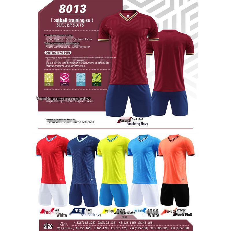 Men's and Kids' Quick-Dry Football Training Suit - Breathable Match Jersey Set