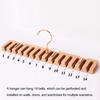 Wooden Belt Hanger 2-in-1 Design 14 Slots Space-Saving Eco-friendly Multifunctional Belt Organizer for Closet