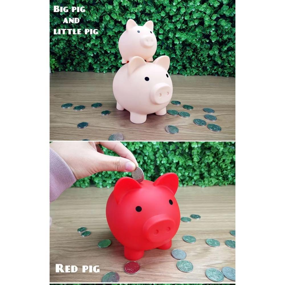 Piggy Bank,Unbreakable Plastic Money Bank,Coin Bank for Girls and Boys,Medium Size Piggy Banks, Practical Gifts for Birthday, Easter, Christmas (Pink)