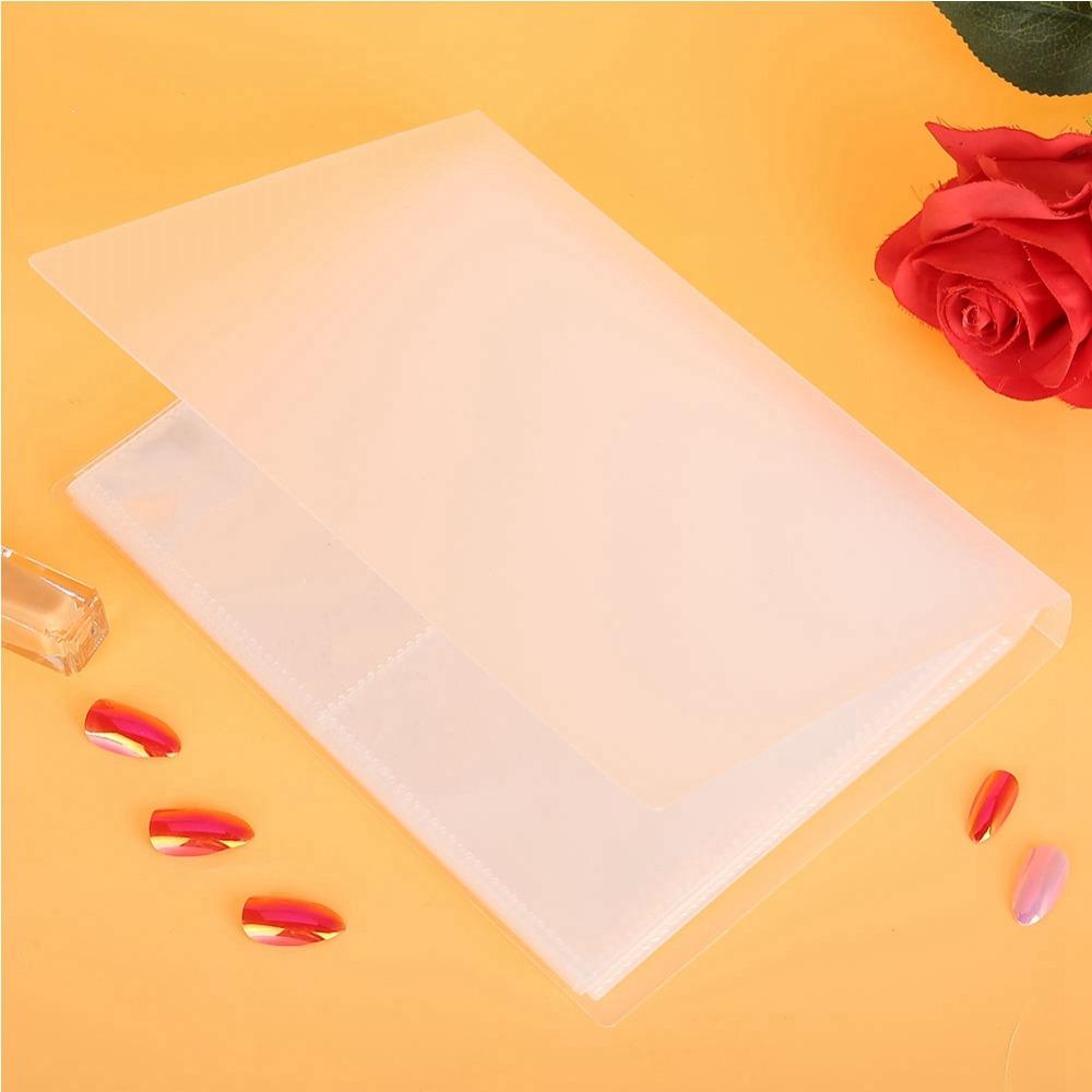 20 Pages 80 Slots Clear Nail Sticker Album Photo Storage Book For Family Anniversaries