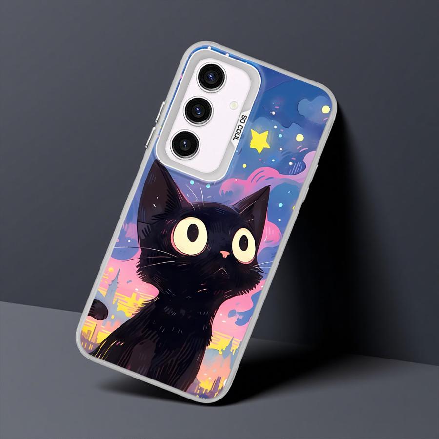 Soft Shell Case for Samsung Galaxy A72 A55 A53 A26 A36 A71 A73 A52 A35 A54 A51 A56 Van Gogh Art Cat