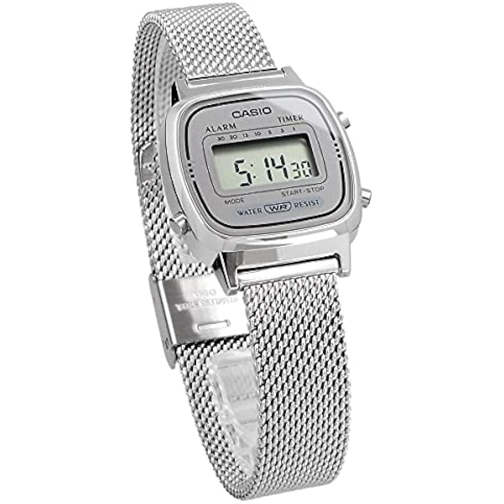 CASIO Casio Casio Standard Women's Quartz Digital Metal Mesh Silver Gray LA670WEM-7 [Parallel Imp...