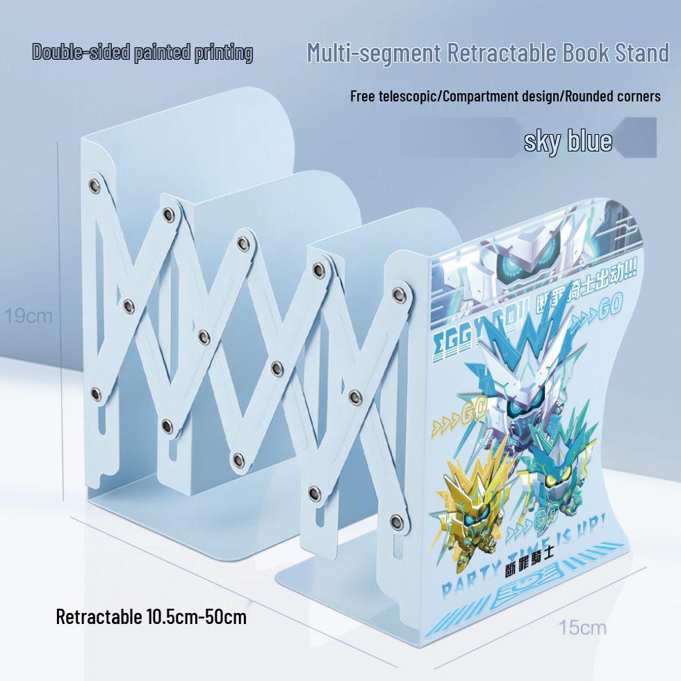 Eggy Party Knight of Judgment Desktop Organizer: Retractable Folding Bookshelf & Book Clip