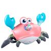 Electric Crab Bubble Machine: Children's Beach Toy with Lights, Music, and Spray