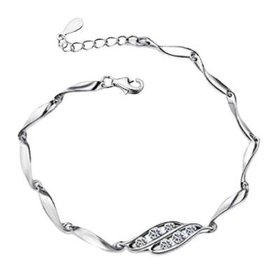 Retro Einfache Weibliche Natürliche Zirkon Handgelenk Zentrum Versilbert Armband, Weibliche