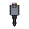 45W Fast Car Charger with Retractable Cable, Dual Port, Aromatherapy Design, Compatible with Apple & Huawei Phones