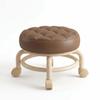 Universal Wheel Sliding Wheel Stool Round Shape Small Stool Multifunctional Stool  Children Use