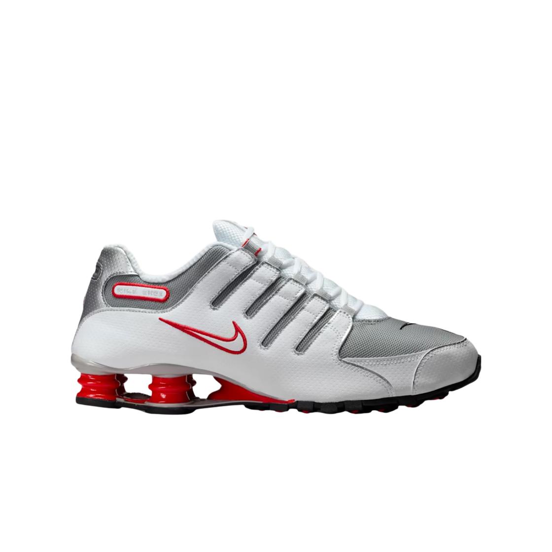 Nike Shox NZ Unisex Sneakers White University-Red-Black-Metallic-Silver 378341-104 39