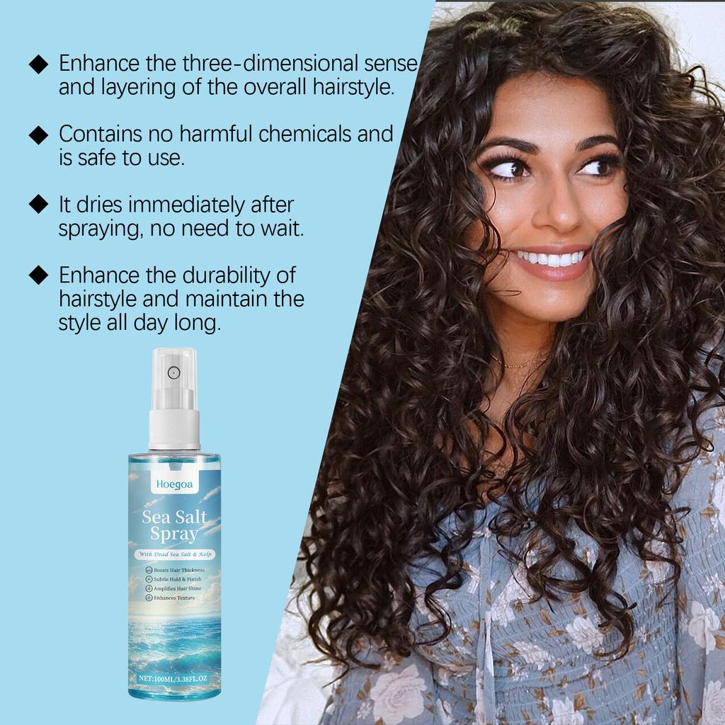 Спрей для укладання волосся з морською сіллю Сильна фіксація Глибоке живлення Легке очищення Згущення Кучеряве Зменшення сухості Підтримка гладкості Спрей для догляду за волоссям