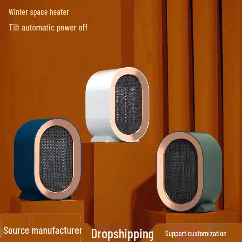 Compact HandyHeater: Mini Desktop Fan Heater with Low Noise for Home or Office