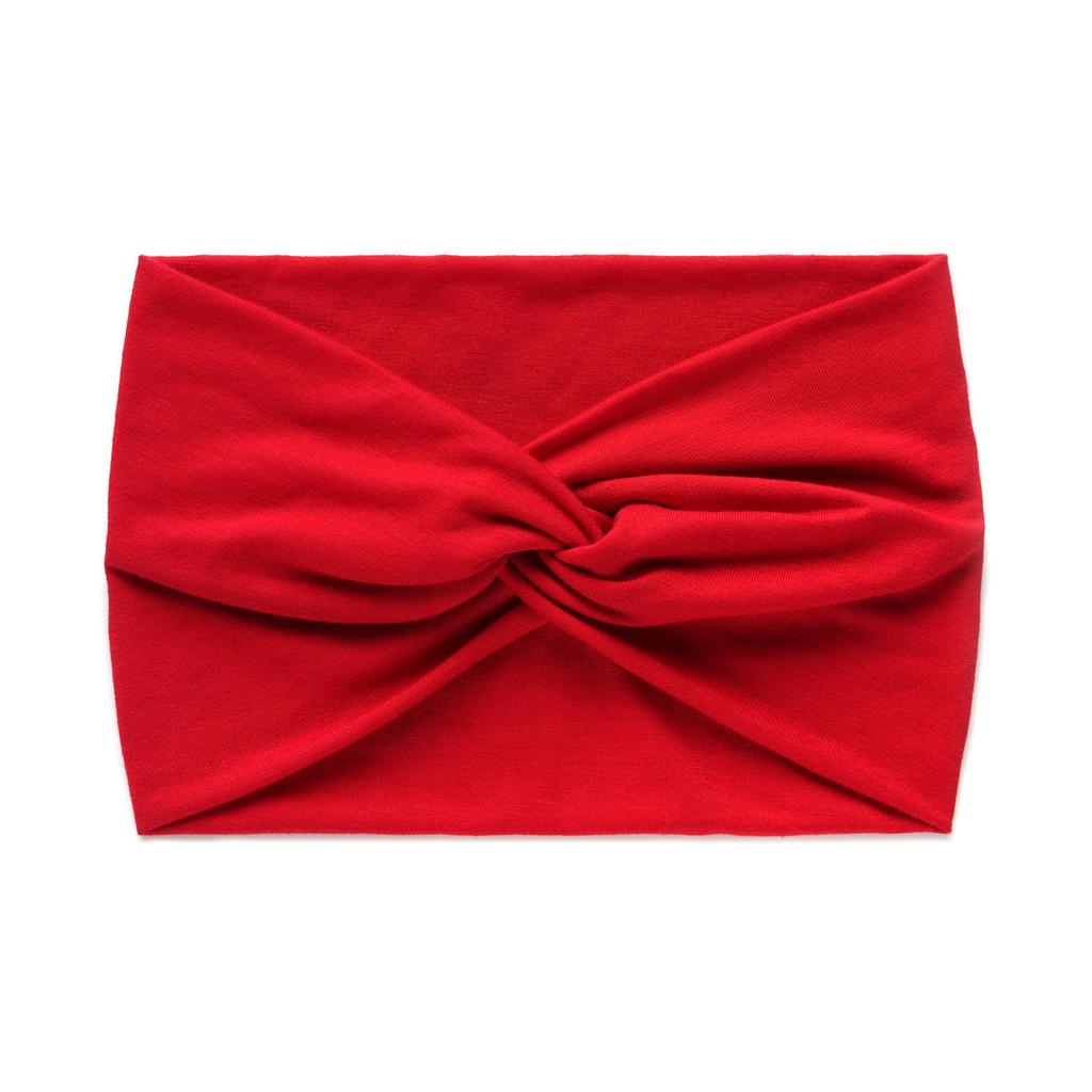 Faixa de Cabelo Esportiva Elástica Cruzada Cor Sólida Versão Larga 18cm Feminina Antiperspirante Absorvente de Suor Acessórios de Cabelo