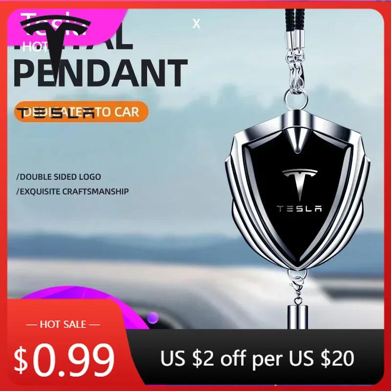 Car Sticker 2025 New Tesla 1 Pcs Car Pendant Creative Rearview Mirror Pendant For Tesla Model 3 Model X Y Model S Style Roadster