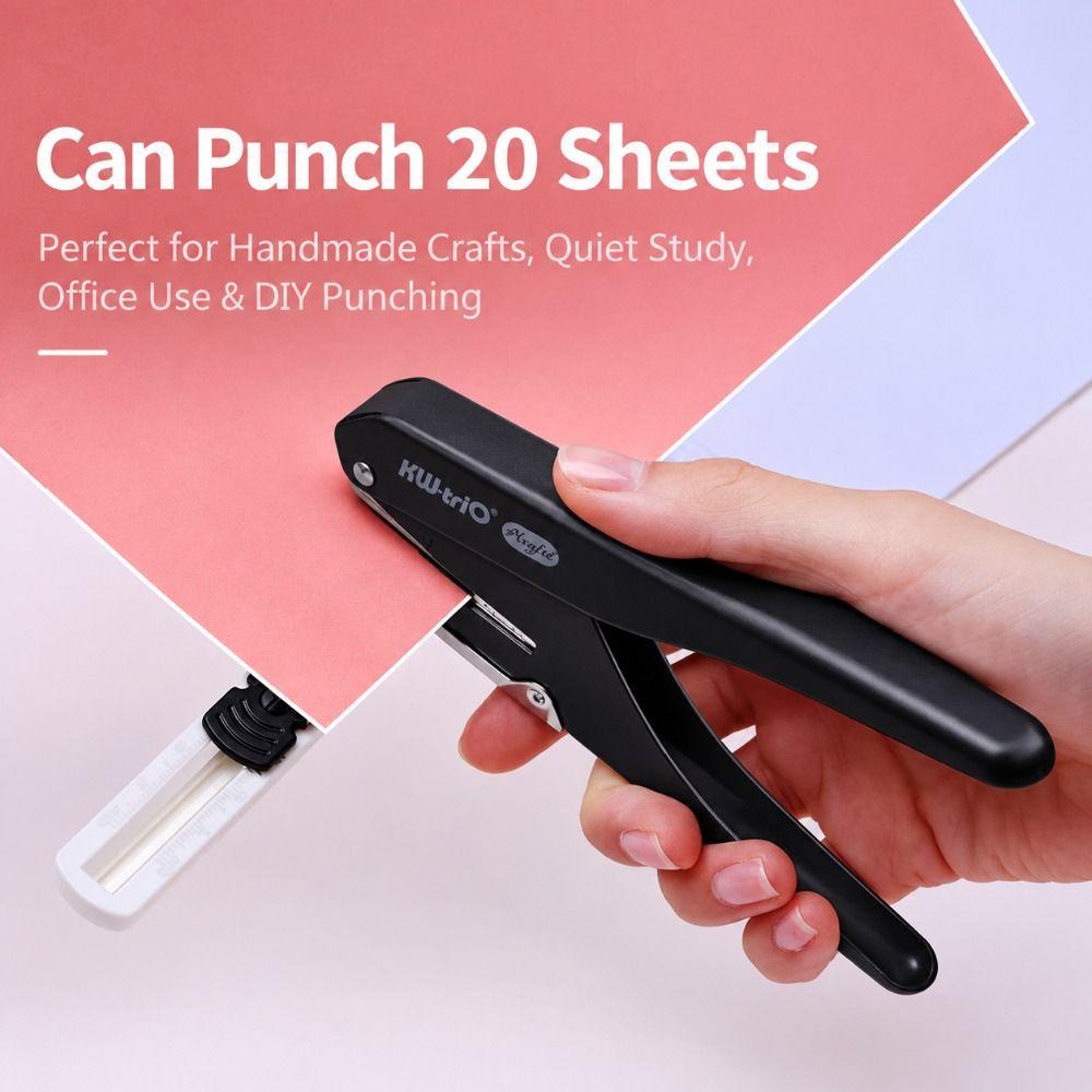 With Positioning Guide Paper Hole Punch Black Handheld Hole Puncher Single Hole Puncher Journaling