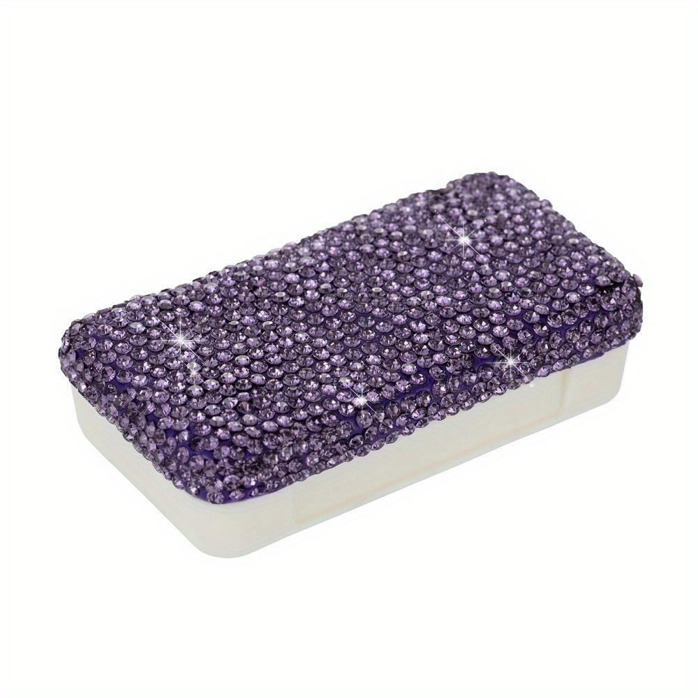 Bling Rhinestones Travel Bottle Pill Organizer 3 Compartment Cute Daily Medicine Container Portable Travel Pill Box Bling Case