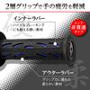 Daytona PROGRIP Motorcycle Grip Handle Diameter 115mm Gel End 724Mini Type Blue 98071 22.2 (Moped) Anti-vibration Non-Penetrating