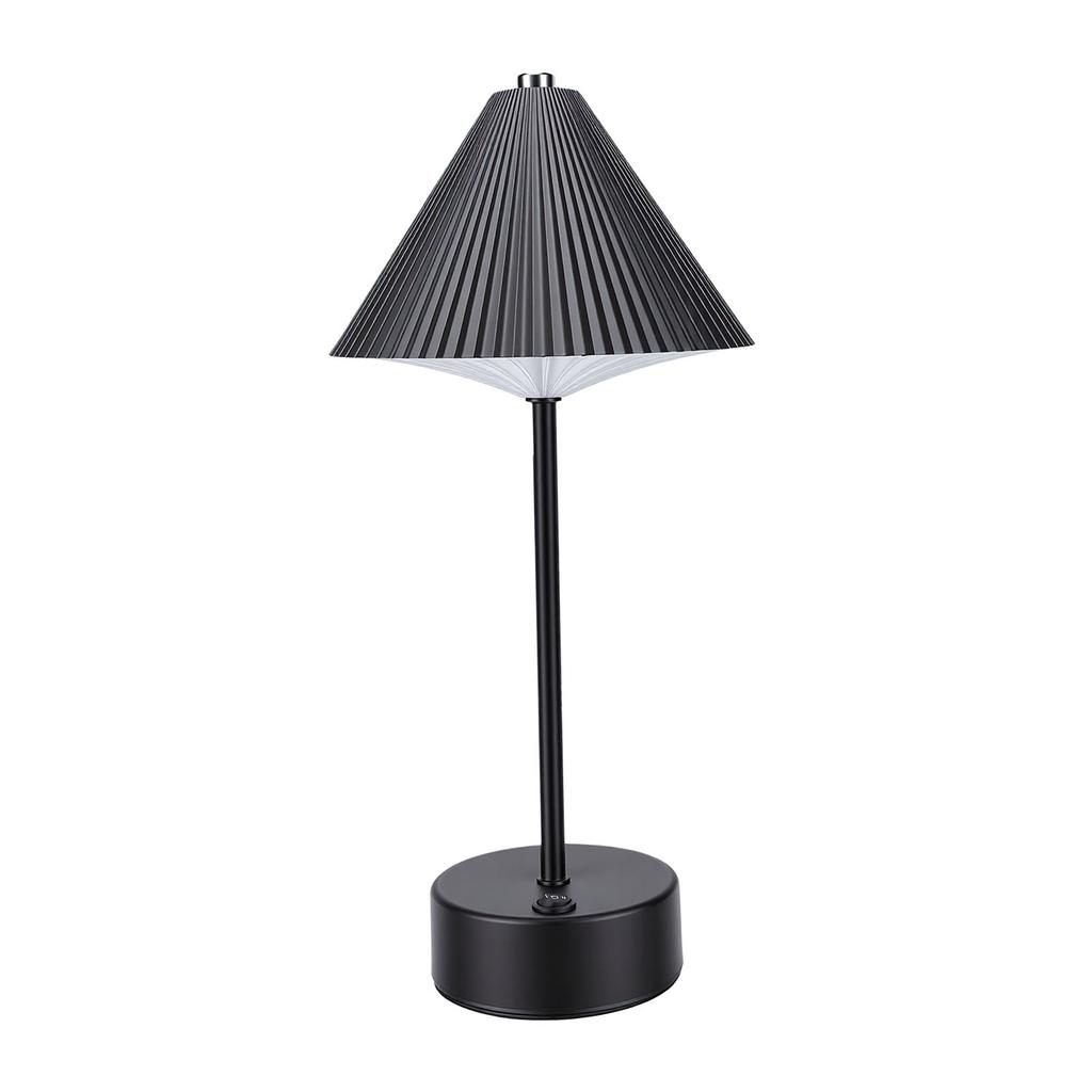 LED Table Lamp Minimalist USB Rechargeable Touch Control Bedside Lamp for Bedroom Study Cafe Black
