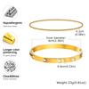 Vnox 2-8mm Women Bracelets Set, Simple Stacked Gold Plated Stainless Steel Beads Bracelets , Glam Love Gift Cuff Bangles for Her