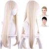 CaseEden Cosplay Wig Premium Long 80cm Heat Resistant Light Gold Blonde WIG5440
