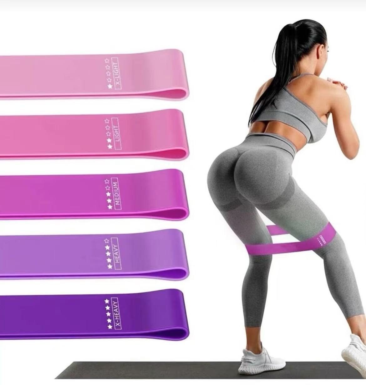 Heavy Resistance Loop Exercise Bands for Adults Yoga & Hip Stretch Fitness Stretch Bands Tension Straps & Yoga Ropes фиолетовый