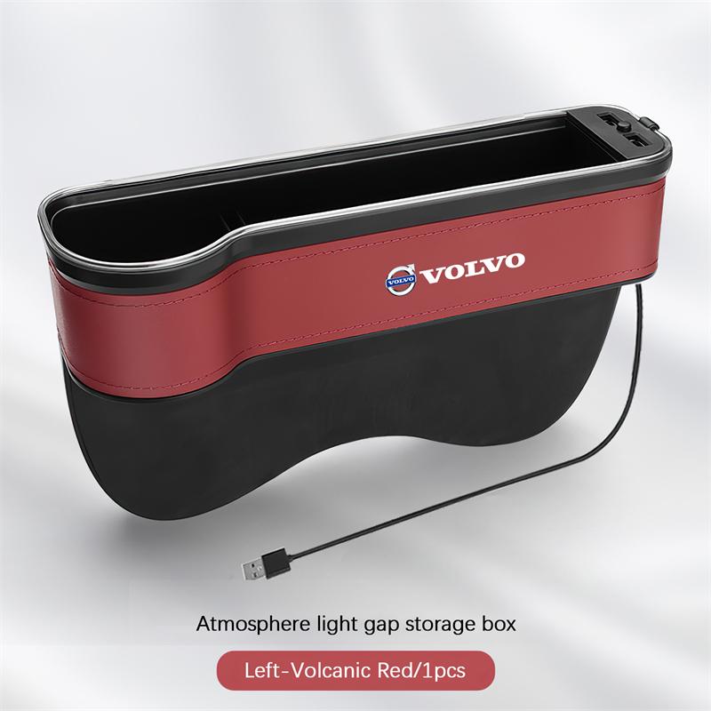 LED Car Seat Gap Box Atmosphere Lamp Storage Box For Volvo XC90 V90 V60 XC60 V40 EC40 EX40 S80 S60 S90 C40 XC40 V70 XC70 C30 C70