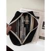 Black Puppy Canvas Pen Bag Pencil Case Student Cartoon Stationery Organizer For Teen School Supplies