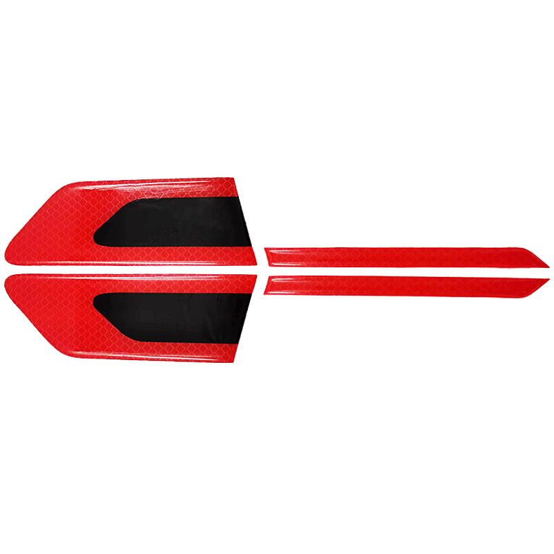 2PCS Car Body Reflective Stickers Side Safety Warning Door Protection Stickers Anti-scratch and Anti-collision Reflective Strips