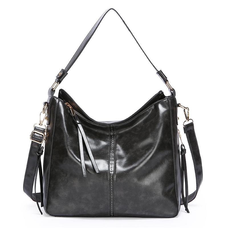 

Chic PU Leather Shoulder Bag for Women Cvertible Crossbody Handbag Tote Purse Ladies Fashi Bag with Detachable Strap wallet чёрный
