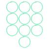 10 Pcs Agility Speed Rings Balance Coordination Sensory Training Jumping Hoop Hollow Green 13.78in