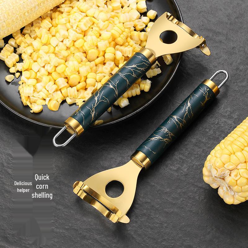 Multi-Use Thickened Stainless Steel Corn Planer with Hook for Kitchen