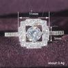 Lindon Classic Copper Alloy Zircon Ring Ladies Jewelry Wedding Promise Party Gift