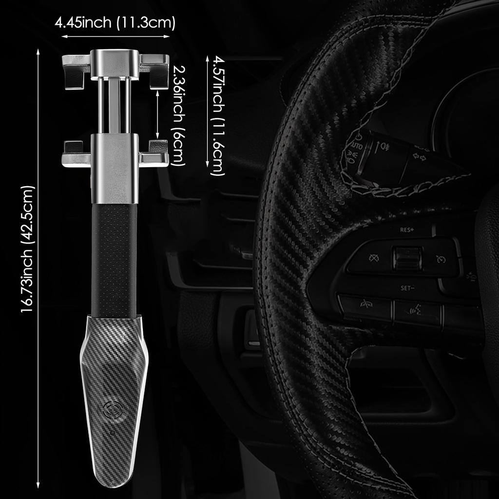 Lenkradschloss mit Alarm 120dB, Lenkradsperre Radsperre Crook-Schlösser für Autos, Autoschloss Diebstahlsicherung Hochleistungs